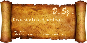 Draskovics Szorina névjegykártya